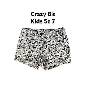 Crazy 8’s Kids Size 7 Black & White Shorts